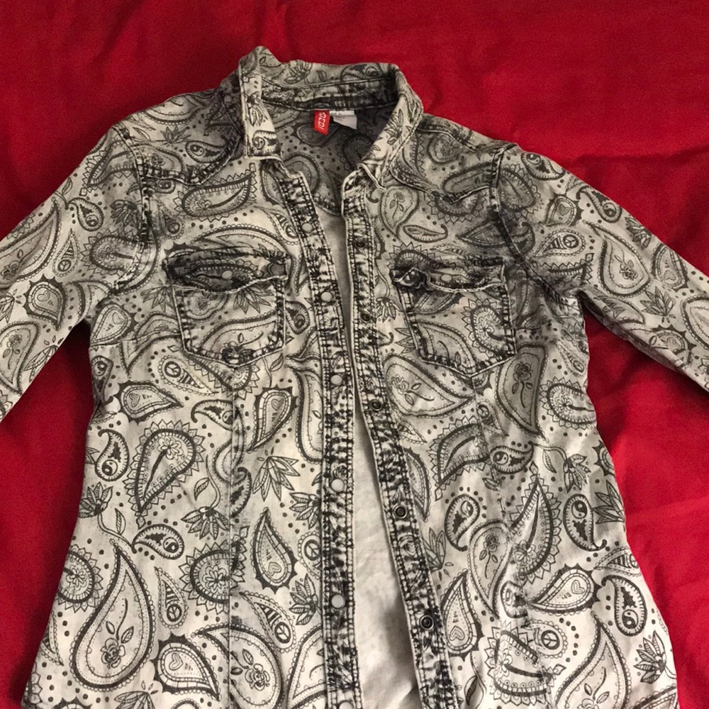 Faded jean style top
